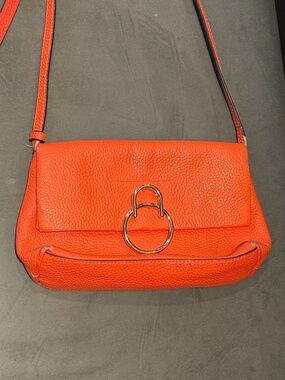 Vince Camuto coral pebble leather cross body bag